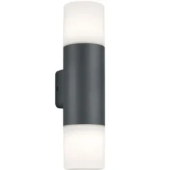 Serie hoosic, applique , bi-emissione, Ø 8xh.33 cm, colore antracite