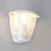 Serie venta, applique, h.20 cm, in alluminio, e27, ip44, colore bianco