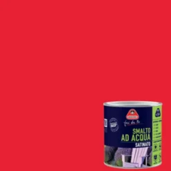 Smalto ad acqua per interni/esterni rosso ciliegia lt.0,5