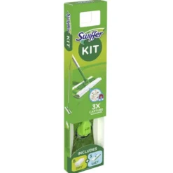 Swiffer lava pavimenti cattura polvere dry in kit 1 scopa + 8 panni asciutti