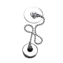 Tappo c/catena e pl.inox dm.40