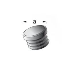 Tappo tondo 19.5 mm pe nero 2pz