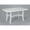 Tavolo ovale rodano in resina, gambe incrociate, cm 138x88xh.72, colore bianco