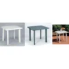 Tavolo rettangolare fiocco, in resina, gambe dritte, 75x80xh.72 cm, colore verde