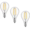 Tecn1co Lampadina goccia wireled, luce calda, 4,3w, 2700k, attacco e14, conf. 3 pezzi