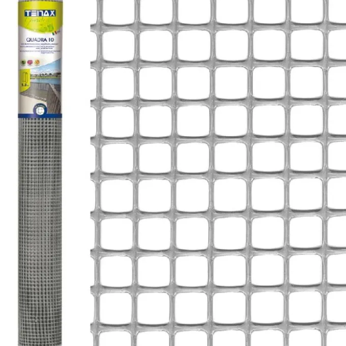 Tenax Rete quadra 10, 1x5 mt, argento