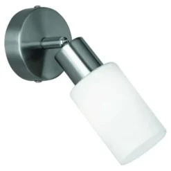 Trio lighting Faretto mars acciaio vtr bco 8 cm