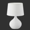 Trio lighting Lampada da appoggio moderna ceramica bianca modello martin Ø20 cm