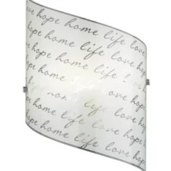 Trio lighting Plafoniera applique da parete da interno, diffusuro vetro decorato colore bianca, 22 x 30 cm