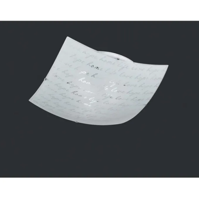 Trio lighting Plafoniera signa vetro decoro firma 40x40