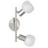 Trio lighting Serie antibes, in acciaio, barra 2 spot, e14, struttura cromo, vetro alabastro