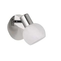 Trio lighting Serie antibes, in acciaio, spot singolo, e14, struttura cromo, vetro alabastro