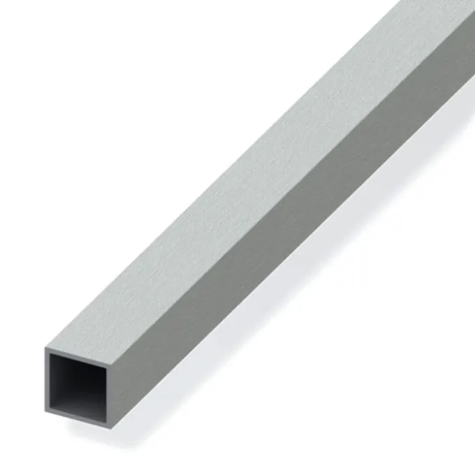 Tubo quadrato allum 15x15 inox spazz 1mt