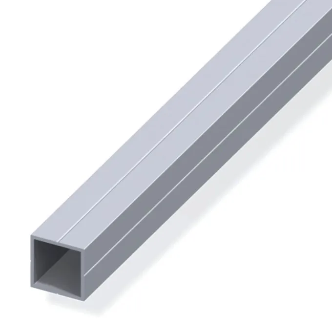 Tubo quadrato d.23.5 mm allum nat 0.3mt