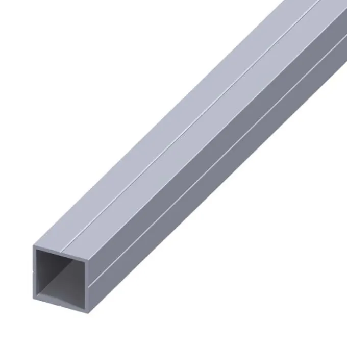 Tubo quadrato 7.5x1.0 allum nat 1 mt