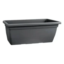 Tuscania Fioriera rettangolare anthea, colore antracite, 50 cm