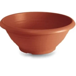 Tuscania Vaso ciotola campana, Ø 50xh.20 cm, colore terracotta