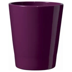 Tuscania Vaso merina, in ceramica smaltata, Ø 14xh.15 cm, blackberry
