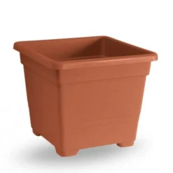 Tuscania Vaso quadrato, colore terracotta, 27 cm